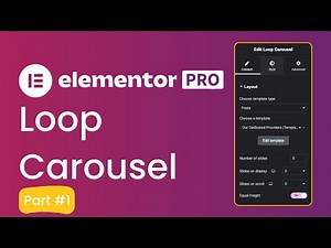 How to use loop carousel in Elementor pro - Part 01