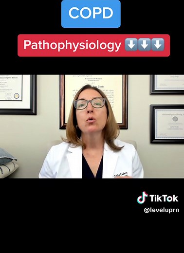 Cathy explains the pathophysiology of COPD. #nursingschool #NCLEX #nursingstudent #leveluprn #ati #hesi #medsurg
