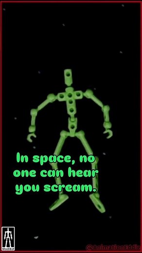 #ModiBot Mo Floats In #Space in #StopMotion #Animation #Toys #StikBot #lego #projecthailmary #funny
