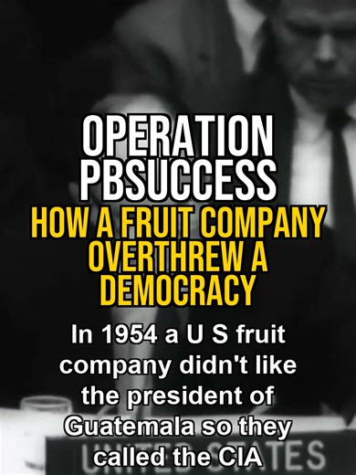 A US fruit company didn't like Guatemala's president. So they called the CIA. This is what happened next. Operation PBSUCCESS, 1954. #cia #coldwarhistory #declassified #spyhistory #coverthistory