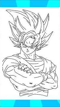 Cómo dibujar a GOKU fácil y rápido 😱 (Tutorial de Anime)