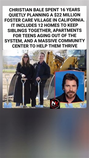 Christian Bale's $22M foster care village is officially breaking ground!🏡✨#ChristianBale #California