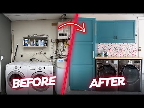 You Won’t Believe This DIY Garage Laundry Room Makeover!!!