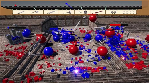 塔防3D武器大战——红蓝球球的宿命对决！【Lost Marbles 3D授权】