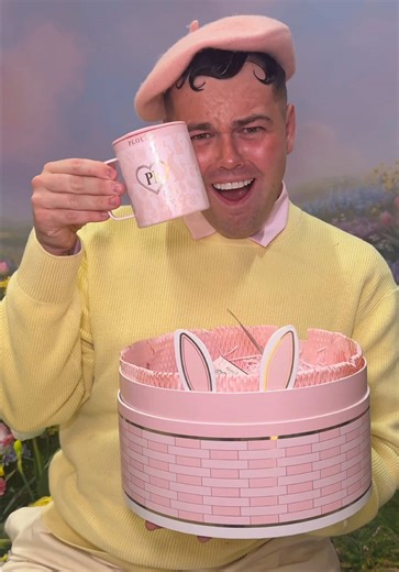 Spring Ready P.Louise Bunny Basket for Easter