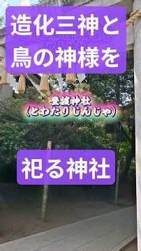 造化三神と鳥の神様を祀る神社#登渡神社#造化三神#お鳥様