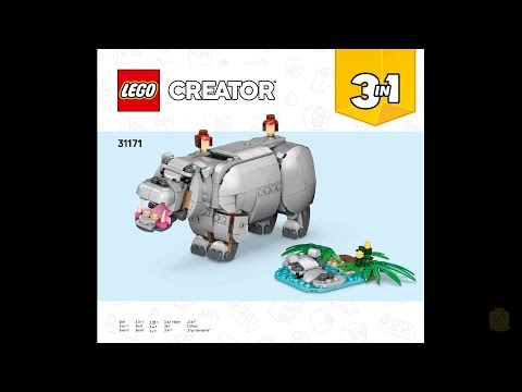 LEGO Creator 3-in-1 31171 – Complete Wild Animals: Majestic Rhino with Birds Instructions! 02 of 03