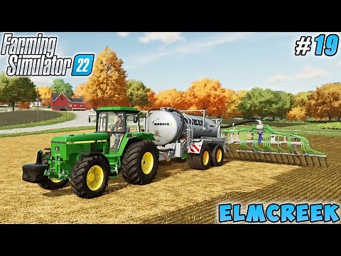 Harvesting corn, spraying slurry, plowing & cultivating | Elmcreek | Farming simulator 22 | ep #19