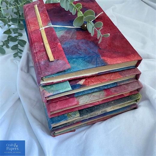 Handmade Lokta Paper Journal, Skeleton Leaves, Eco Friendly Blank Book - Etsy Canada