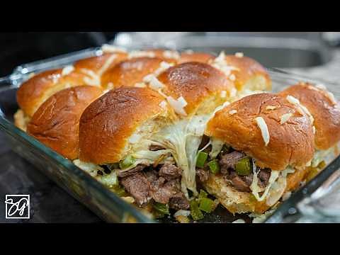 These Philly Cheesesteak Sliders are a Game Day MUST