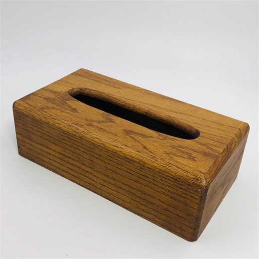 Vintage Solid Oak Wood Tissue Box Cover, Rectangle – Rustic Country Bathroom Decor - Etsy