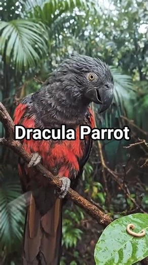 This Dracula Parrot Is So Rare It Looks Unreal 😱🦜 #facts #shorts