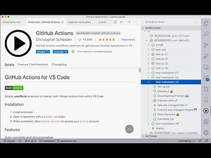 Showing GitHub Actions VSCode Plugin