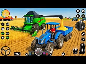 Real Tractor Farming Simulator 2024 - Harvester Tractor Driving - Android Gameplay