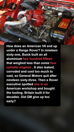 GM Gave Up on This V8 and Britain Built It for Decades #engines #carhistory #shorts