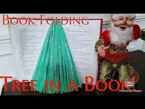 Book Folding/ Christmas Tree in a Book/ DIY/ Really easy for non crafters!