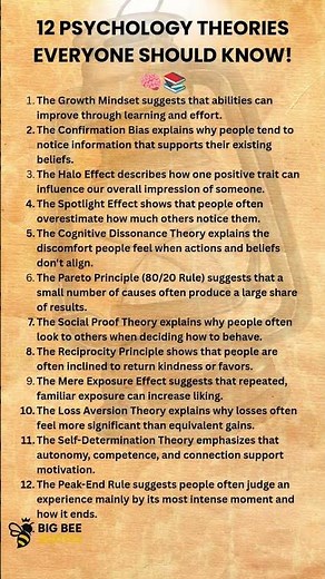 🧠 12 Useful Psychology Theories You Wish You Learned Earlier#psychology #mindset #selfimprovement