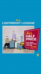 110 reactions · 32 comments | New this week - ALL LIGHTWEIGHT LUGGAGE is now ALL HALF PRICE! 麟✈️ Whether planning a short stay cation or Summer holidays abroad, ensure you can pack all you need! 殺 Shop in-store and online now! #ahappyhome #lightweightluggage #luggage | homestore and more | Facebook