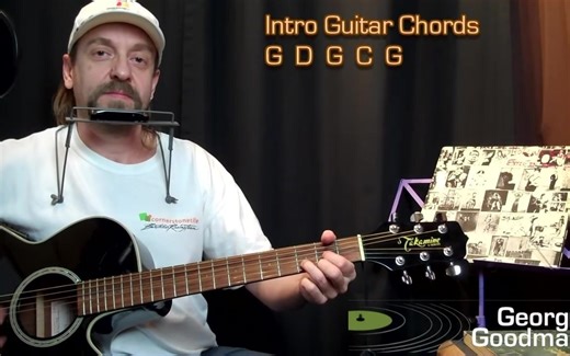 【教学】The Rolling Stones Sweet Virginia How to Play On Guitar and Harmonica