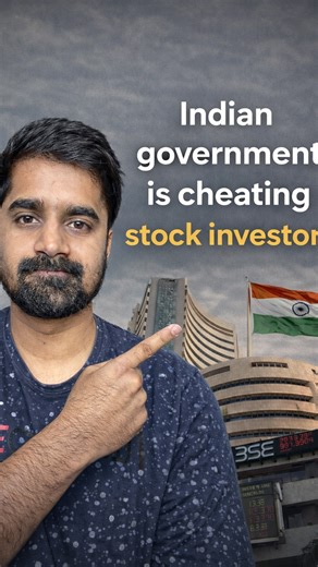 Ram Binnani | Finance and Business on Instagram: "Indian government stock investors ko cheat kar rahi hai and iska best example hai Securities transaction tax. Imagine karo aapne ek ghar rent par liya, uska harr mahine rent diya aur jab ghar chhodne ka time aaya, tab landlord bole ki exit fees bhi pay karo. Yahi condition hai aaj indian stock investors ki. Let me explain how 2004 mai government ne ek deal offer ki. stocks se long term capital tax 0% kar diya gaya and ek new tax introduce kara wh