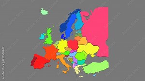 Animated political map of Europe