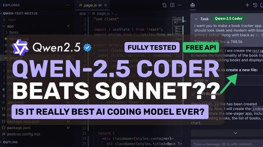 AI - 🚀 全新AI编码模型 Qwen-2.5 Coder (32B) 编码能力爆表！超越 Claude 3.5 Sonnet？