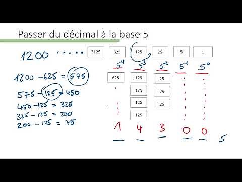 Conversion de base 10 vers la base 5 (plus efficace) / Question de départ