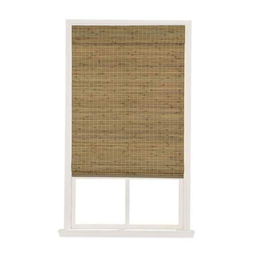 Reviews for Home Decorators Collection Hampton Smokey Ash Light Filtering Cordless Bamboo Roman Shade-36 in. W x 72 in. L | Pg 1 - The Home Depot