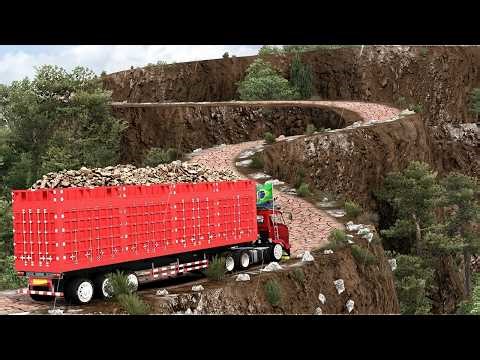 Overloaded Trailer - the most dangerous road | Euro Truck Simulator 2