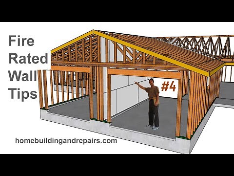 Examples of Fire Rated Wall Framing And Drywall Installation For Duplex Apartment Project - Video #4