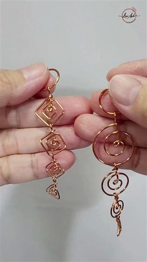 Circle spiral, square spiral chain - Free tutorial video link above the title #shortsvideo
