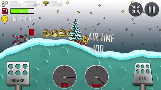 👉 Hill Climb Racing Quad Bike ❄️ Xmas Road Gameplay