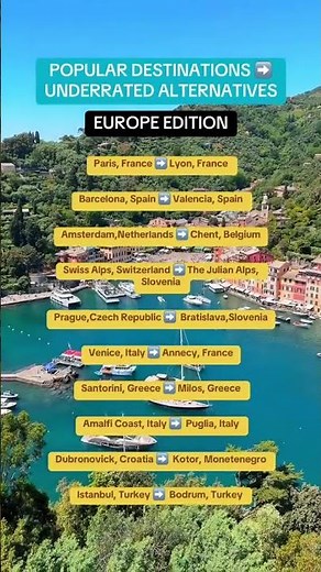 Popular destinations with alternatives! Looking to explore... #Shorts #trinitytravel3