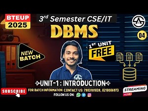 L-04 | Database Management System | Unit-1 | Three Views of Data