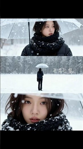 메이투 AI가 찍은 눈 오는 감성 🌨 #shorts