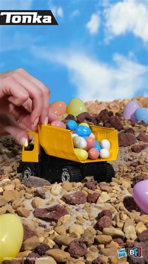 Hop outside and start diggin’!  The Tonka Mighty Dump, Excavator, and Front Loader are ready for Easter adventures! #TonkaTough #EasterFun #SteelClassics | Basic Fun Toys | Facebook