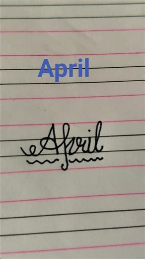 #Fourth Month Of The Year- April#How to write "April" in cursive writing#cursive_handwriting