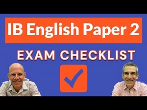 IB ENGLISH A: Paper 2 Checklist - WATCH 5 MINUTES BEFORE EXAMS!