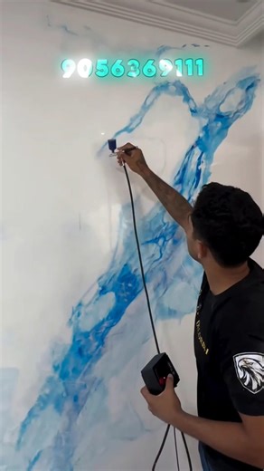 Stop❌ Design your walls with simple White color🖐️ Instead✅ Try This😍 #walldesign #epoxyresin #100k