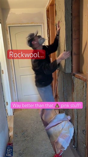 Installing Rockwool insulation is SO easy. It works better & deadens sound better than fiberglass.