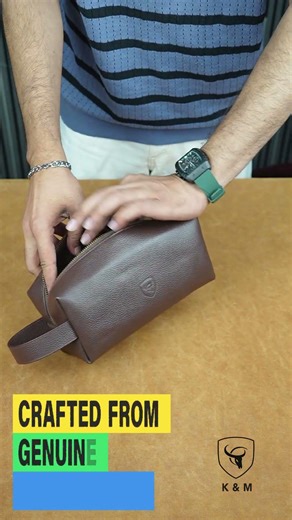 Handcrafted Genuine Leather Pouch – Professional Quality #leatherwork #durable