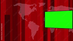 News breaking background with world map technology animation. Virtual Studio Set Background. Blue broadcast background. News Background animation. Stock Video