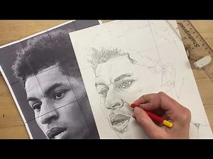 Grid Method Portrait - Marcus Rashford