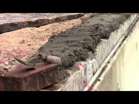 Pool Repair: Part 4. Coping and Brick Reset.