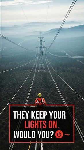 Power Line Worker: Navigating High-Voltage Cables & Extreme Heights (Insane POV!) | shorts | florida