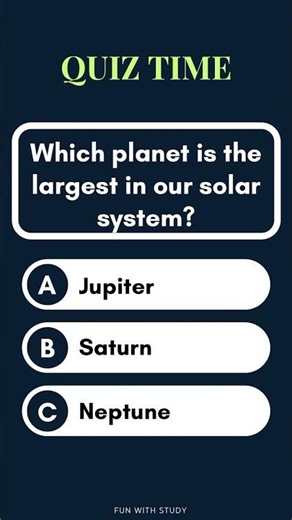 Which Is the Largest Planet in Our Solar System? 🪐#quiz #gk