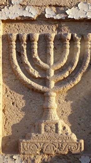 Stone relief carving of menorah #archaeology #history #ancient #aigenz #ancienthistory #travel