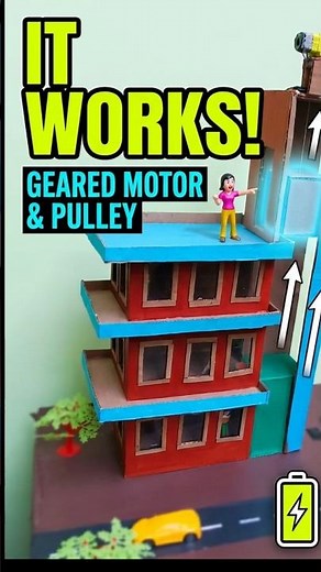 DIY 3D Hospital Model with Working Elevator! School Science Project