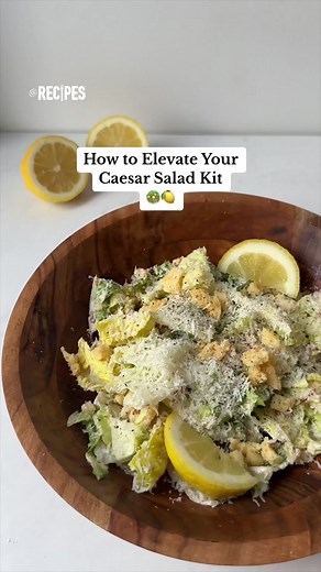 Elevate your salad game with this simple hack!🥗 Transform your store-bought salad kit into a gourmet masterpiece with just a few additional steps!🤩 Inspired by: @Cheese Gal - Cortney LaCorte #howtoelevatesaladkit #howto #caesarsalad #caesarsaladkit #salad #saladkit #saladmix #romaine #parmesan #lemon #caesardressing #saladdressing #saladhacks #foodhacks #easy #recipes