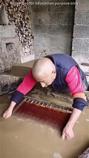 Ancient Chinese Paper Making Tradition 😲📜 | #shortsvideo #viral
